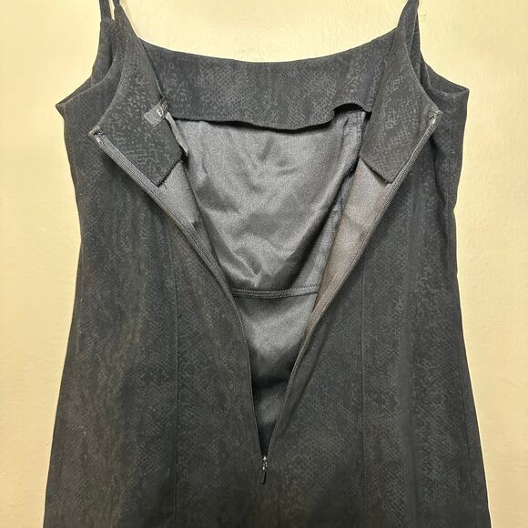 VTG Express Babydoll 90s Grunge Mini Cocktail Slip Dress Black Snakes print 8 - Picture 6 of 8